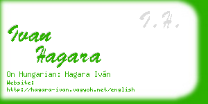 ivan hagara business card